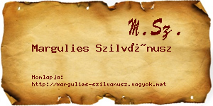 Margulies Szilvánusz névjegykártya